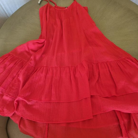 Free People Red Spaghetti Strap Dress - Size XS - Picture 7 of 9